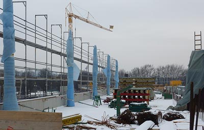 Bild vergrern: Baustelle im Winter 2012