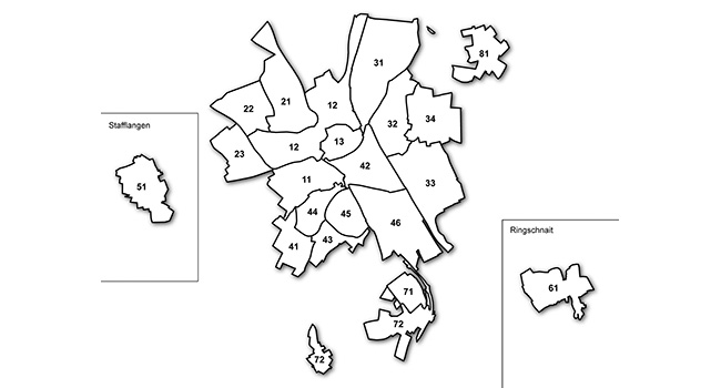 Bild vergrößern: Wahlbezirke