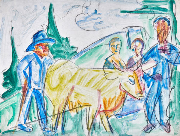 Interner Link: Zur Veranstaltung »Ernst Ludwig Kirchner. Tierleben in den Davoser Alpen«  - Kulinarische Führung »Kunst und Käse«