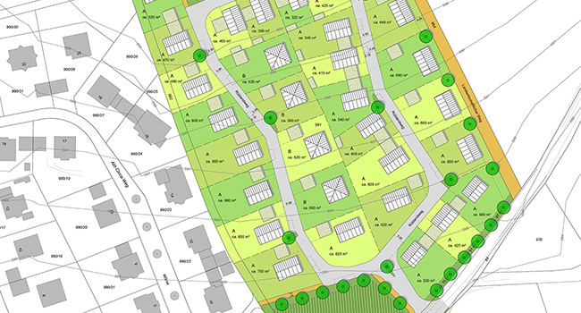 Bild vergrößern: Wohngebiet Wiesenbreite III - Rahmenplan